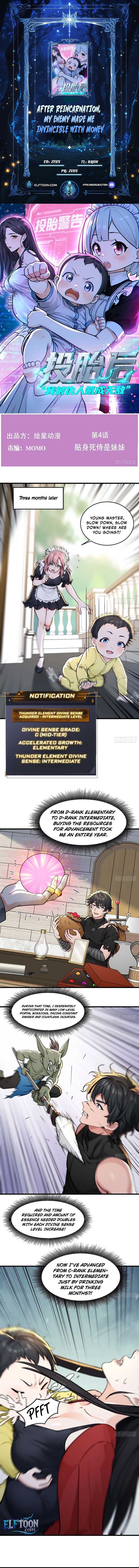 After Reincarnation, My Enemy Made Me Invincible with Money Chapter 4 1