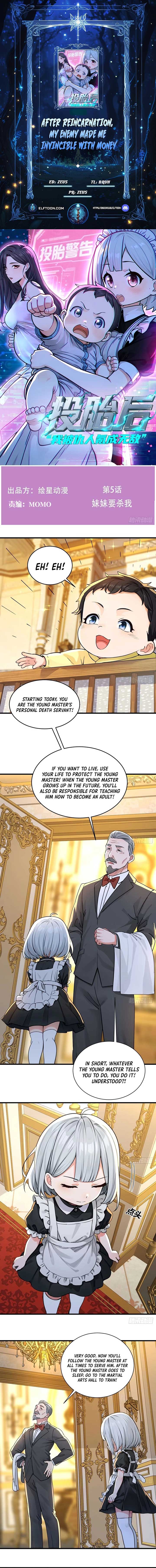 After Reincarnation, My Enemy Made Me Invincible with Money Chapter 5 1